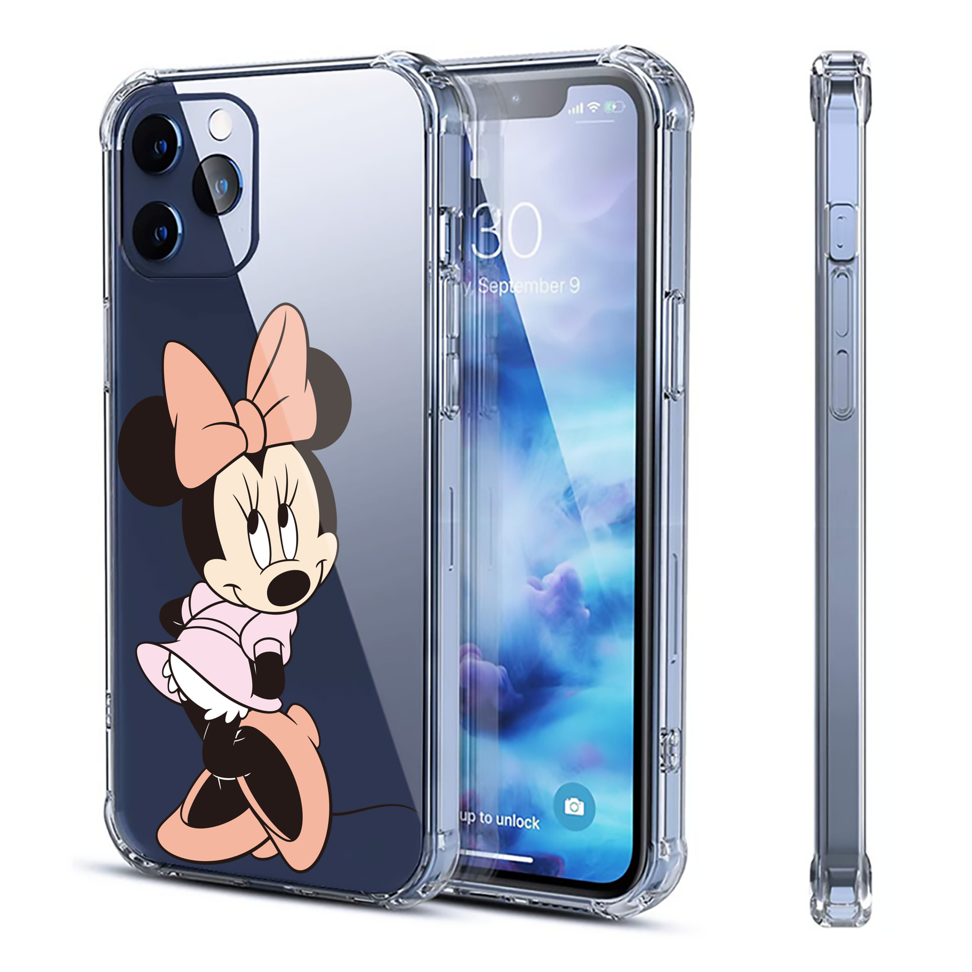 （画像用） ミッキーマウス Mickey Mouse 【iPhone 12シリーズ対応】透明スマホケース（クリアソフトケース）